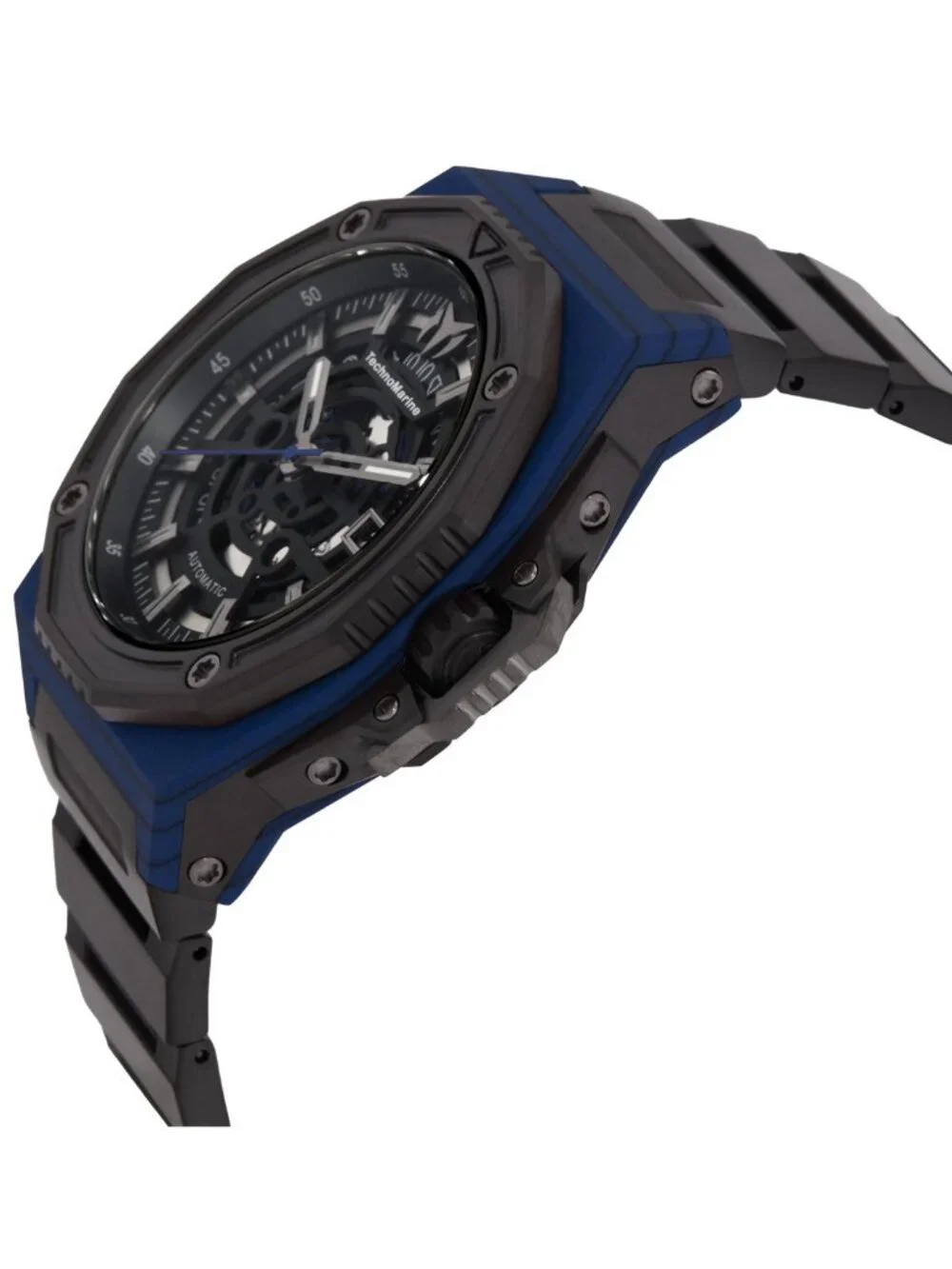 NWT Technomarine Carbon Nautic Automatic Black Dial Men's Watch